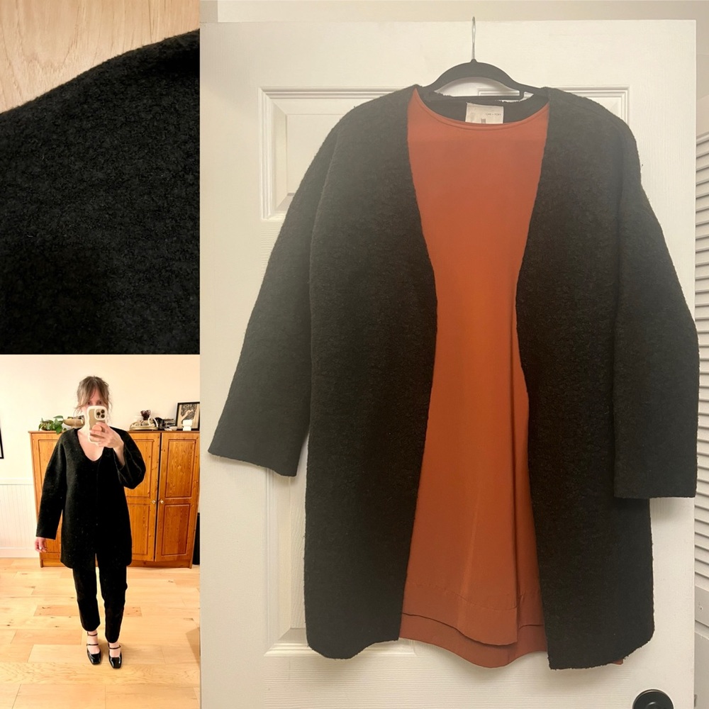 OAK + FORT Black Boucle jacket